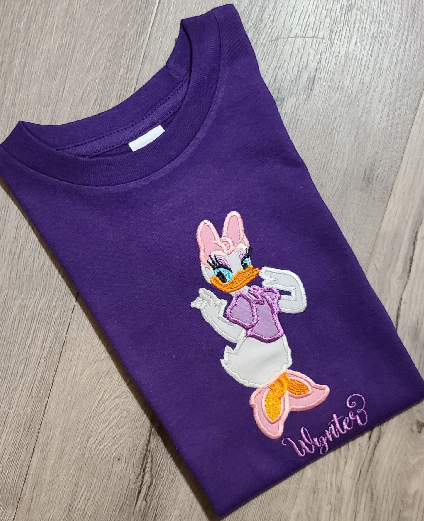 Daisy Vacation Applique Shirt, Daisy Embroidered Custom Kids Shirt, Daisy Disney Applique Embroidered T-Shirt, Personalized T-Shirt